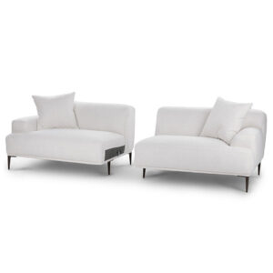 Quartz White Two Piece Sofa