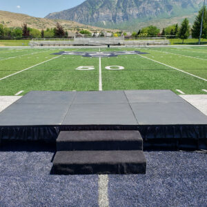 Black Carpeted Stage Stairs