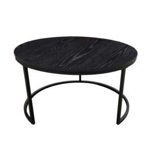 Black Wood Grain Coffee & Nesting Table