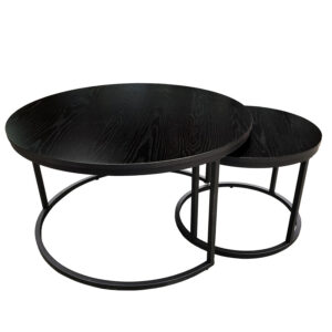 Black Wood Grain Coffee & Nesting Table