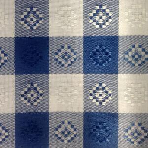 Blue And White Checkered Poly