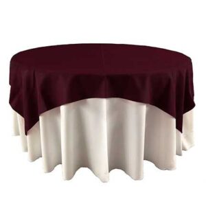 Burgundy Polyester Linens