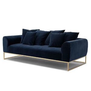 Cascadia Blue Velvet Sofa