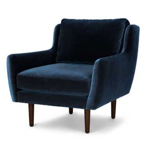 Matrix Blue Velvet Armchair