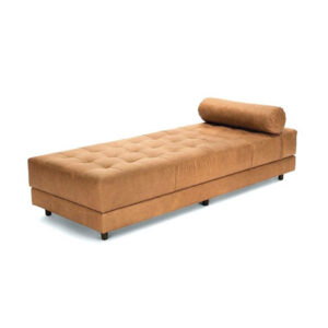 Charme Tan Leather Daybed