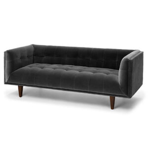 Cirrus Shadow Gray Velvet Sofa