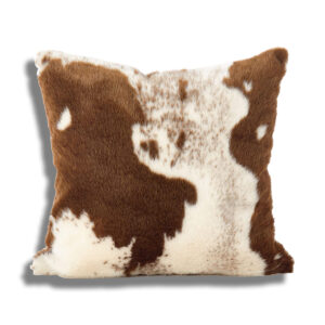 Cowhide Faux Fur Accent Pillow 18″ x 18″