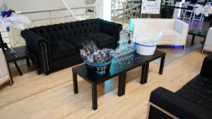 Chesterfield Black Velvet Sofa