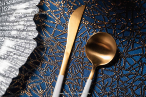 Hampton White & Gold Flatware