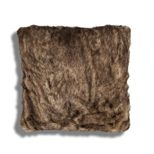 Faux Fur Brown Accent Pillow 18″x18″