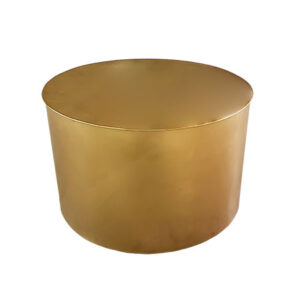 Gold Drum End Table 23″