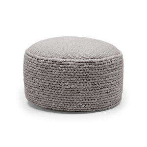 Hira Metal Gray Ottoman 30″