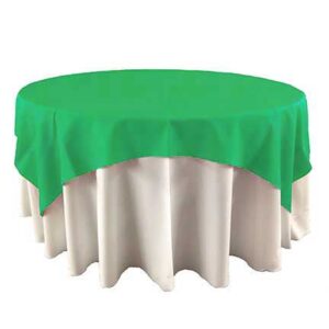 Kelly Green Polyester Linens