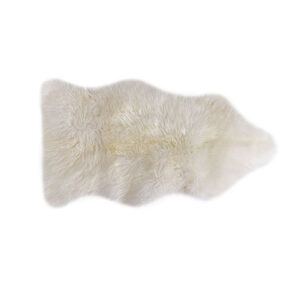 Ivory Sheepskin Throw 2’x3′