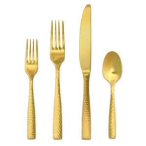 Lucca Brushed Gold Flatware