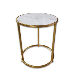 Marble and Gold Accent Table