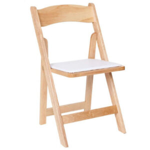 Natural Wood Chair with Pad