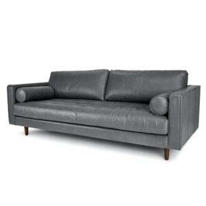 Oxford Gray Leather Sofa