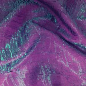 Plum Green Iridescent Crush Linen