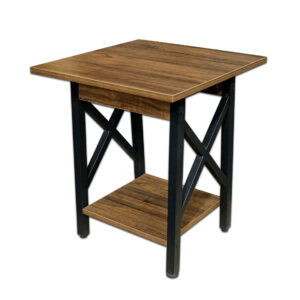 Rustic Walnut End Table