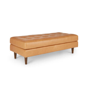 Charme Tan Leather Bench