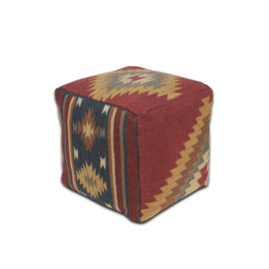 Upholstered Aztec Pouf/Ottoman