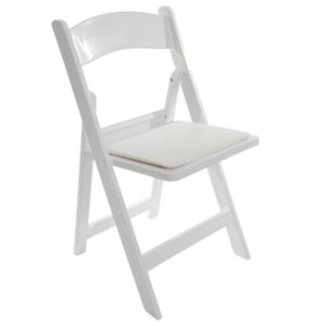 White Resin Chair with Pad