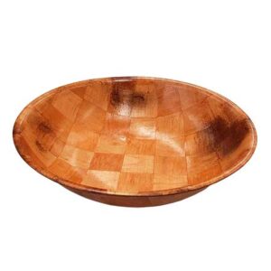 Woven Wood Serving Bowl 18″