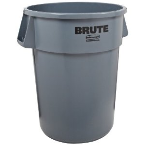 Gray Garbage Can