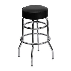 Black and Chrome Bar Stool