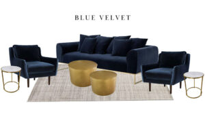 Blue Velvet Furniture Collection