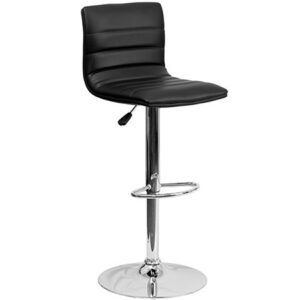 Contemporary Black and Chrome Bar Stool