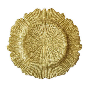 Gold Reef Glass Charger 13 inch