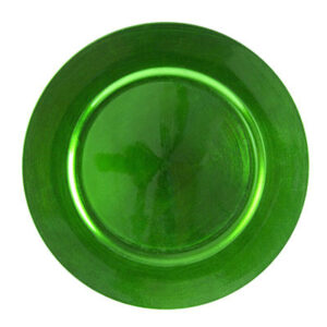 Green Lacquer Charger Round 13 inch