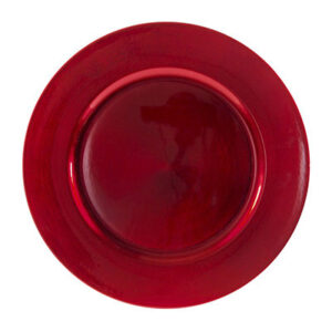 Red Lacquer Charger Round 13 inch