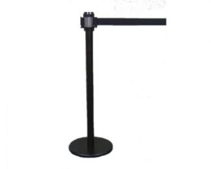 Black Retractable Stanchion