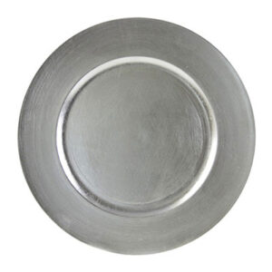 Silver Lacquer Charger Round 13 inch