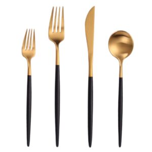 Hampton Black & Gold Flatware