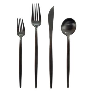 Vera Brushed Black Flatware