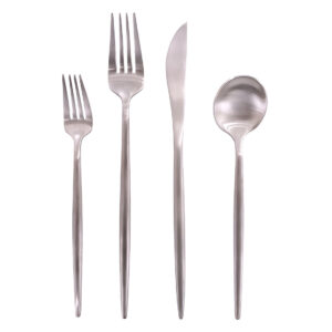 Vera Brushed Steel Flatware