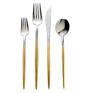 Vera Mirror Silver/Gold Flatware