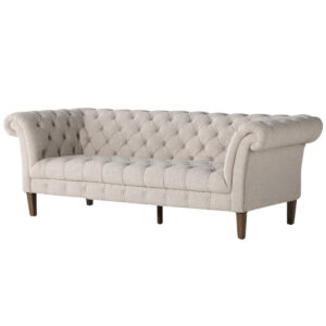 Victoria Ivory Tufted Sofa