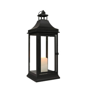 Vintage Black Metal Lantern 13″