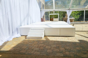 White Wood Stage Stairs