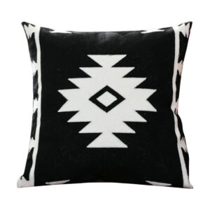 Aztec Black White Pillow 20″x20″