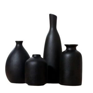 Modern Black Vase Set