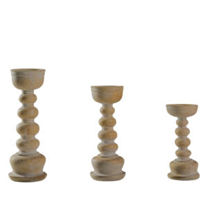 Rustic Candlestick Stand Set