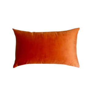 Velvet Burnt Orange Pillow 12″x20″