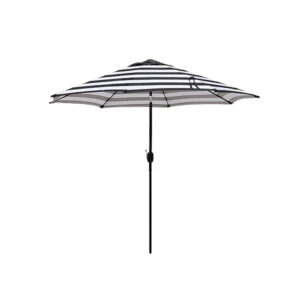 Striped White and Black Umbrella