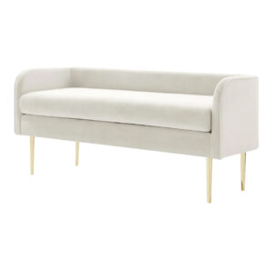 Cream Velvet Loveseat